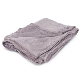 BIRDROCK HOME Plush Throw Blanket - Soft Fabric - Easy to Wash (108 x 90, Grey)