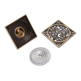 Antique Deodorant Floor Drain European Style Square Shower Floor Drain for Kitchens Bathrooms Garages Basements Balconies