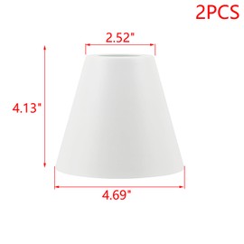 MY MIRONEY 2PCS White Barrel Metal Lampshade Hardware E27 Industrial Pendant Light Shade Vintage Chandelier Lamp Shades Cone Bulb Guard Table Desk Lamp Cover