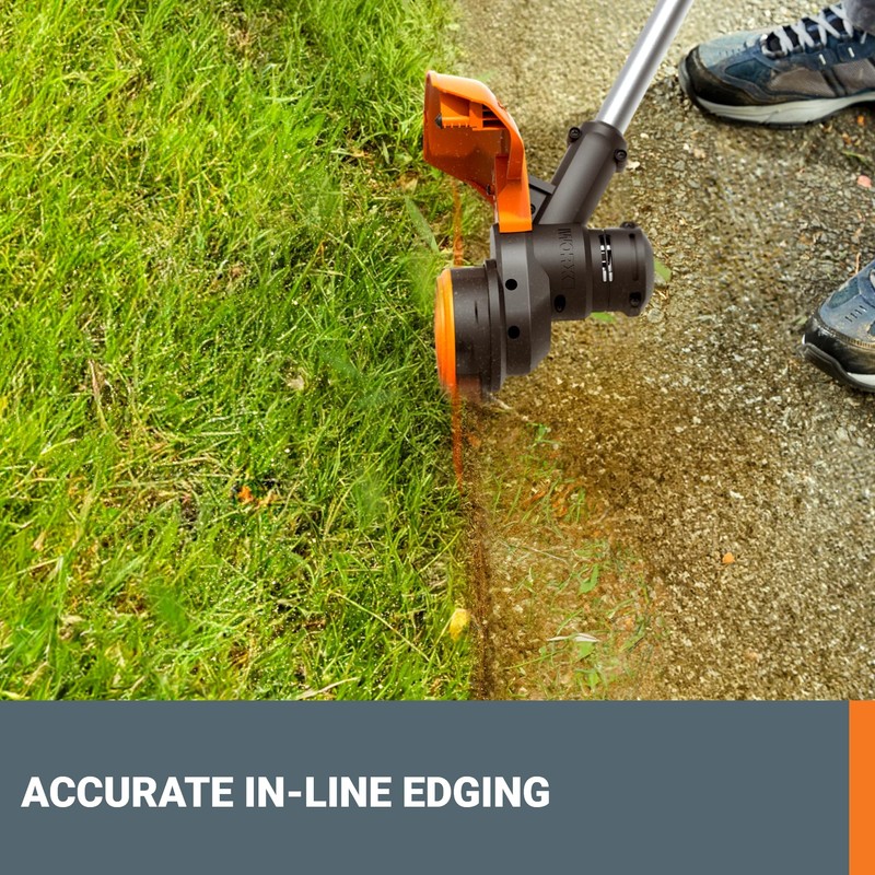 WORX Cordless String Trimmer, 13'' Electric Weed Eater with Dual-Exit