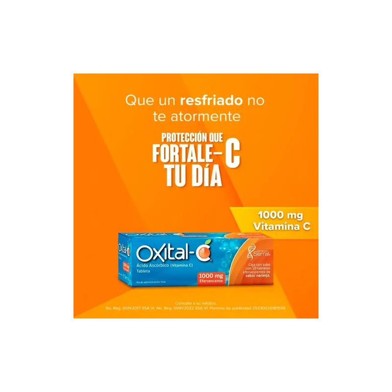 Oxital C Tableta 1000 Mg, 10 Tabletas