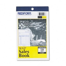 NEW - Sales Book, 4 1/4 x 6 3/8, Carbonless Duplicate, 50 Sets/Book - 5L527