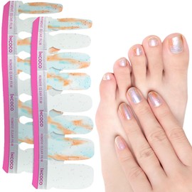 INCOCO Sunny Meadow Incoco Nail Seal, No Hardening Required, Just Stick, Multicolor, Glitter, Just Tension, Manicure, Quick Drying, Foot Nail, Pedicure, Self Nail