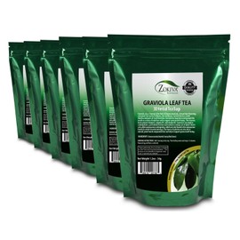 Zokiva Nutritionals Graviola Tea Bags 6-Pack (180) Pure Leaf Soursop - Annona muricata - Guanabana