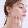 OLIVIASO Sapphire Earrings for Women, 925 Sterling Silver Dangle Drop
