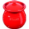 staub Garlic Keeper 40511-580 Garlic Keeper Cherry Ceramic Garlic Storage