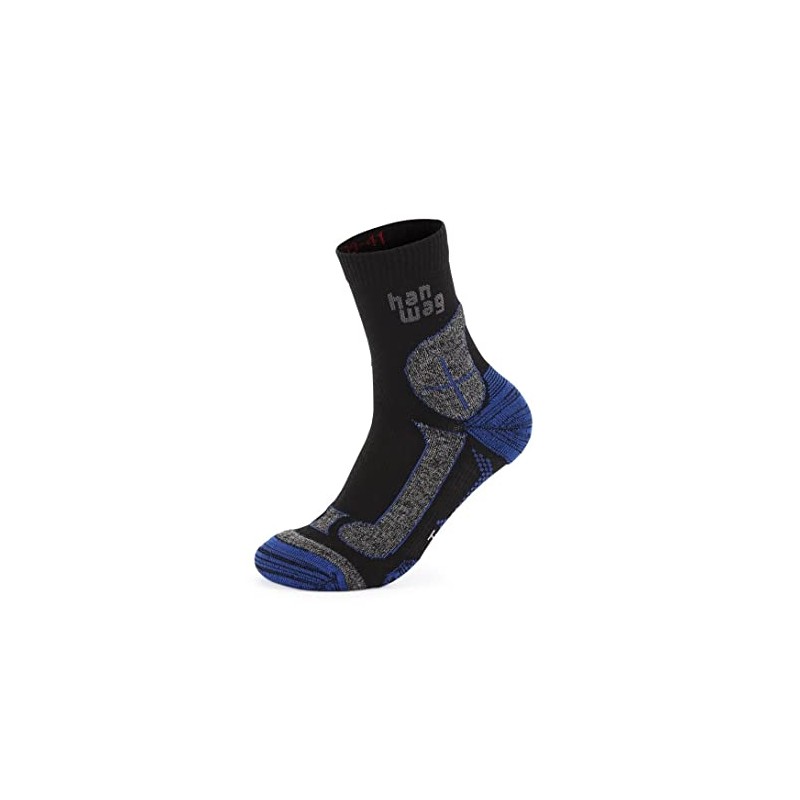 Hanwag Hike Merino Socks Black/Blue, Black - Royal Blue
