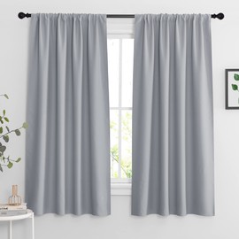 RYB HOME - Cortinas opacas para ventanas pequeñas, con aislamiento térmico, cortinas y cortinas de cocina con bolsillo para barra, cortinas de...     