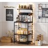 SUPERJARE Kitchen Bakers Rack with Power Outlet, Coffee Bar Table