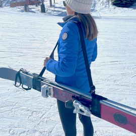 Set of 2 Ski and Pole Carriers | Adjustable Ski Shoulder Strap