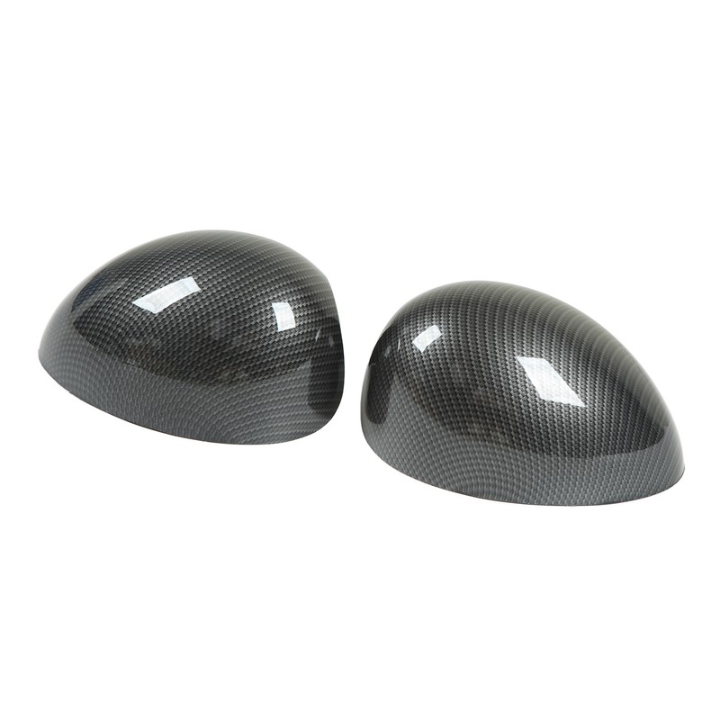 2 Pcs Door Side Rearview Mirror Cover Cap Carbon Fiber