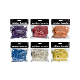 Assorted Color Rubber Band 45 gm (1.6 Ounces) x 5 Packs, Multiple Usage, DIY Rubber Band Balls