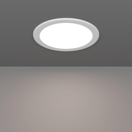 EGLO connect.z Smart-Home LED Bad-Einbaustrahler Fueva 6-Z, flach, Ø 16,6 cm, ZigBee, App und Sprachsteuerung Alexa, RGB, warmweiß-kaltweiß, dimmbar, Metall Einbauspot weiß, IP44