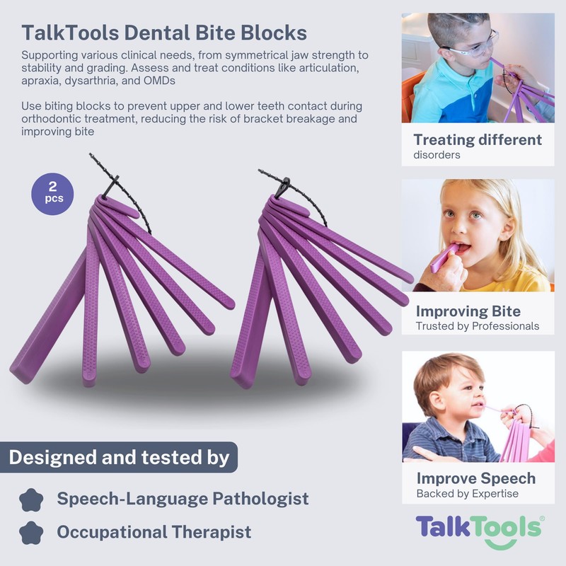 TalkTools Dental Bite Blocks Kit - Jaw Grading for Optimal