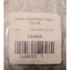 US Polo Assn. U.S. Polo Association Fisherman Sweater - Women's Crew Neck - Silver/Grey - NEW
