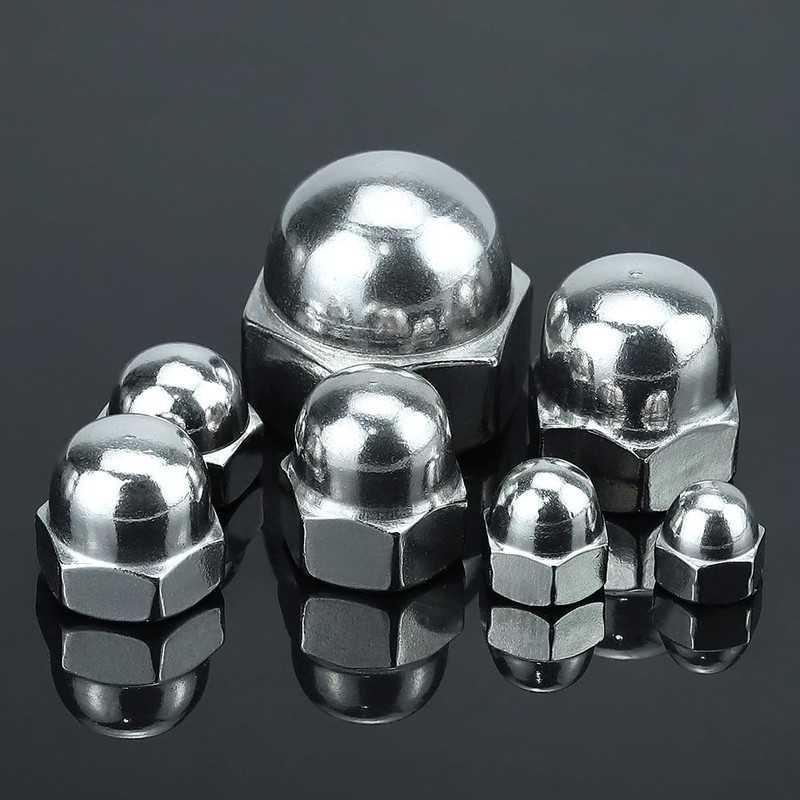 1/2-13 Acorn Hex Cap Nuts (10 pcs), 304 Stainless Steel