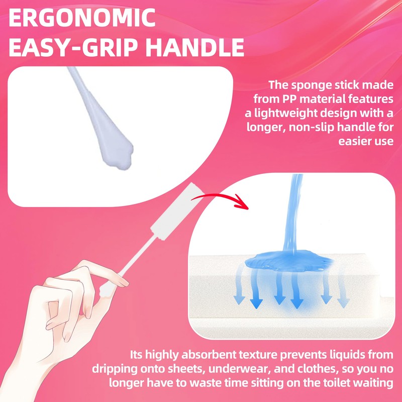 (40-Pack) Calvana White Absorbing Sponge for Females, Awkward Essentials, Soft