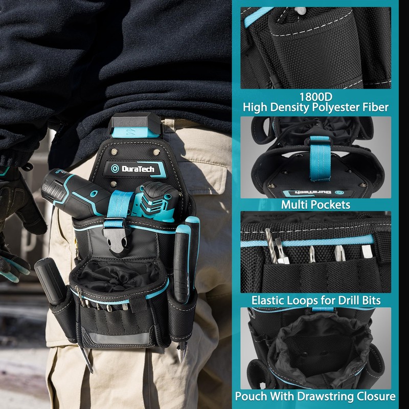 DuraTech Drill Holster with Quick Release Buckle, Heavy Duty Impact