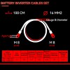 Unbranded US 2PCs PVC Battery Inverter Cable Set 5 AWG Positive