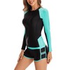 Yateen Women's Long Sleeve Sun Protection Rash Guard Wetsuit Two