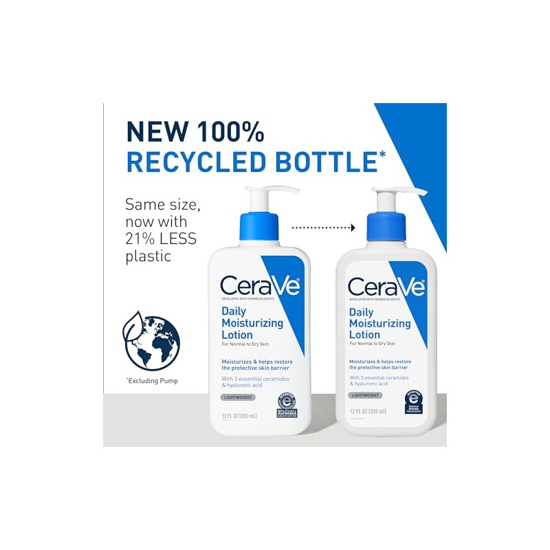 CeraVe - Loción hidratante diaria, 12 onzas