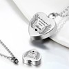 10Pcs Urn Necklace for Ashes Cremation Jewelry Heart Necklace Stainless