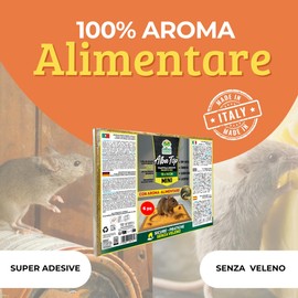 Albagarden - Trappola Adesiva MINI per Topi, Ratti, Scarafaggi, Formiche e Lucertole. Tavoletta con Colla Potente e Aroma Alimentare, Uso Interno ed Esterno x 2 Pz