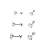 Kstudent 3 Pairs Titanium Earrings Studs, Hypoallergenic Stud Earrings for