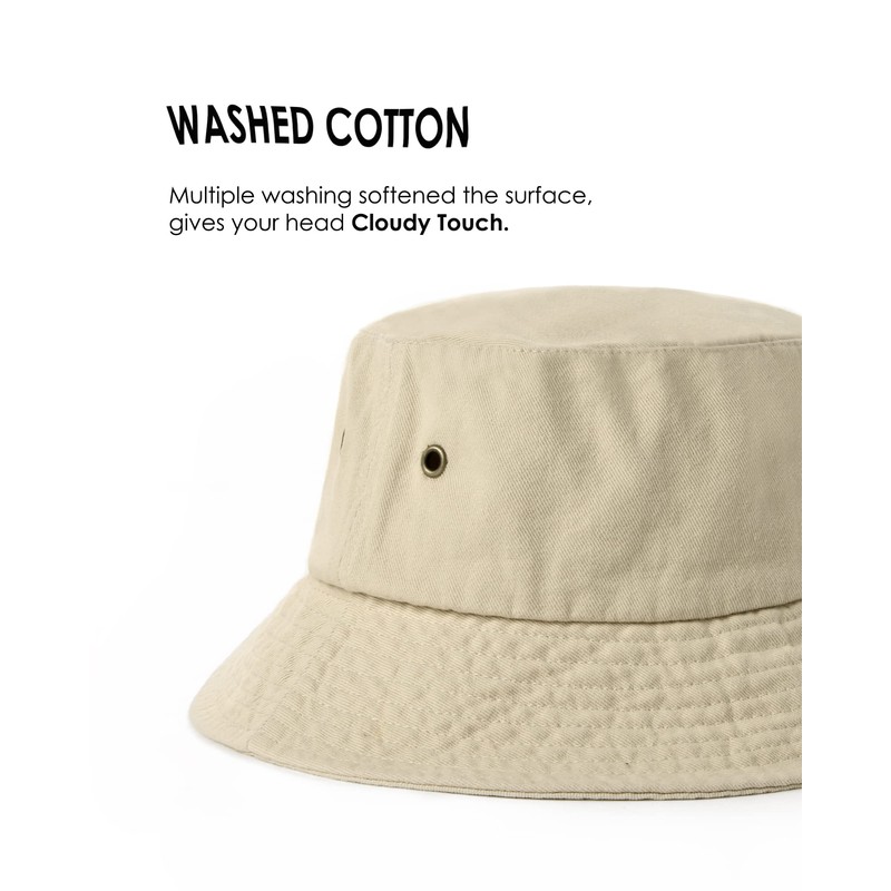 FURTALK Bucket Hats for Women Washed Cotton Packable Summer Beach