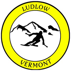 Athena Brands Ludlow, Vermont - Sports Skier - Car Truck Window Bumper Graphics Sticker Decal - Neon Yellow