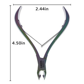 Cortadora de cutículas con empujador de cutículas, cortador profesional de cutículas, cuchillas afiladas, pinzas de cutícula de doble resorte para el cuidado de las uñas (multipinza - paquete de 4)