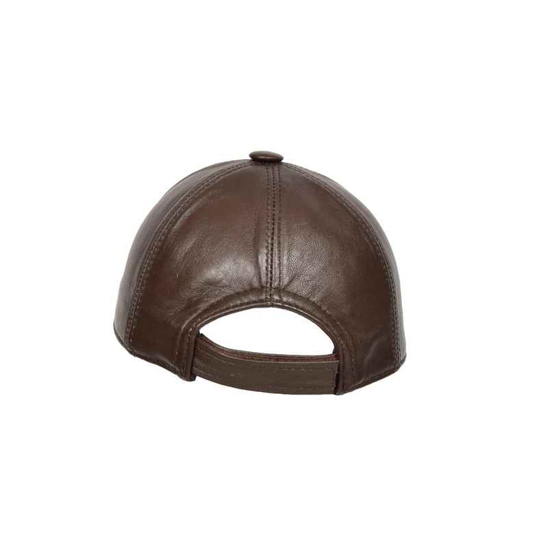 Real Leather Baseball Cap Adjustable Sports Casual Plain Summer Winter