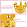 100PCS Small Mini Crowns for Crafts，Gold Crown Beads Elegant