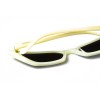 GLVSS Brand 'The Flirt' Rectangle Cat Eye Sunglasses White Frame
