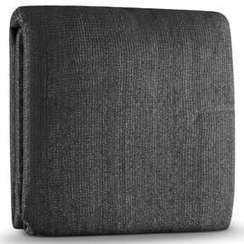 Boen 3' x 16' ft Balcony Privacy Screen, Fence Windscreen Cover UV Protection Weather-Resistant Mesh Cloth Shade Netting with Grommets for Patio, Backyard, Deck, Outdoor Porch, Railing - Grey