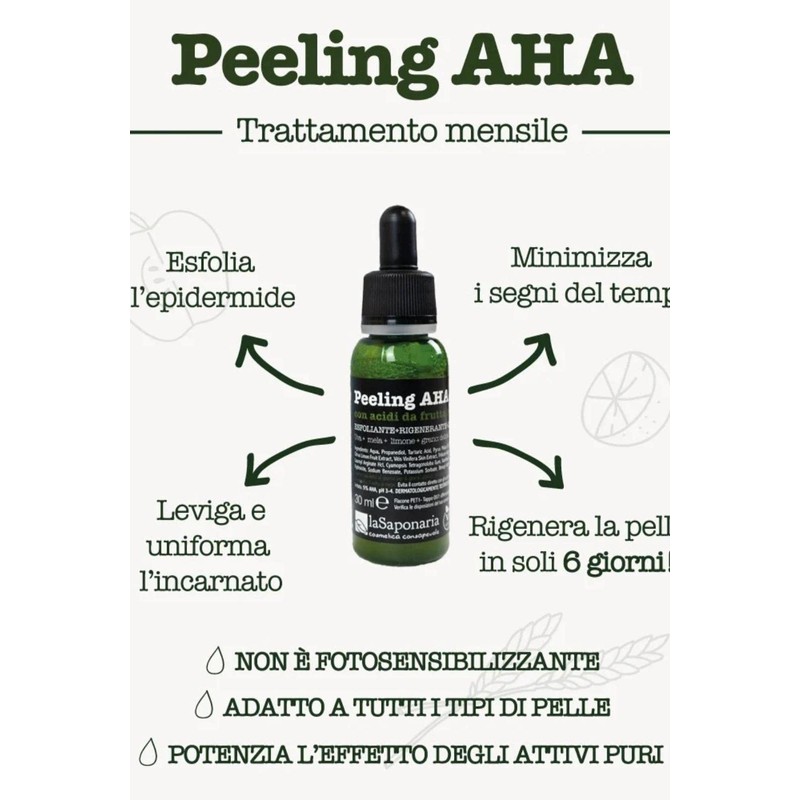 La Saponaria Peeling Aha Exfoliating for All Skin Types (30