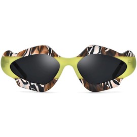 HEPIDEM Matte Acetate Vintage Retro Cat Eye Polarized Sunglasses for Women 9291T (9291T Matte Green)