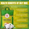 TAJ Gourmet Idly Rice, Idli Rice, Short Grain Rice, 10-Pounds