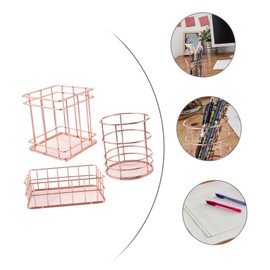 LABRIMP 3pcs Mesh Storage Baskets Set Pen Holder for Organizing Kitchen Office Bathroom Essentials