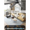 JSAITEE 52 inch Ceiling Fan with Light, 8 Speeds Reversible