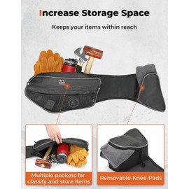 KEMIMOTO Door Bags with Knee Pads Compatible with Can Am Commander and Commander Max 2021+ Front Door Storage Bag Pockets Pack of 2