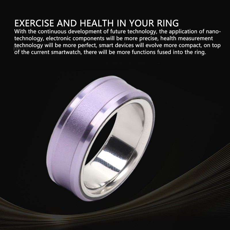 Smart Ring Sleep Exercise Monitoring Wireless IP68 Waterproof Metal Rechargeable