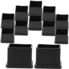 TEHAUX 12Pcs Square Chair Leg Floor Protectors Thick Non-Slip Furniture