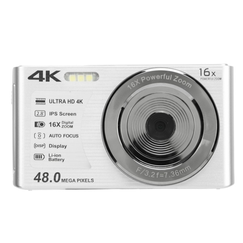 4K Digital Camera 48MP 2.8 Inch 16X Digital Zoom Portable