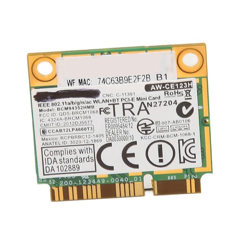MiniPCIE Network Card AW CE123H BCM94352HMB 1200Mbps 2.4G 5G Dual