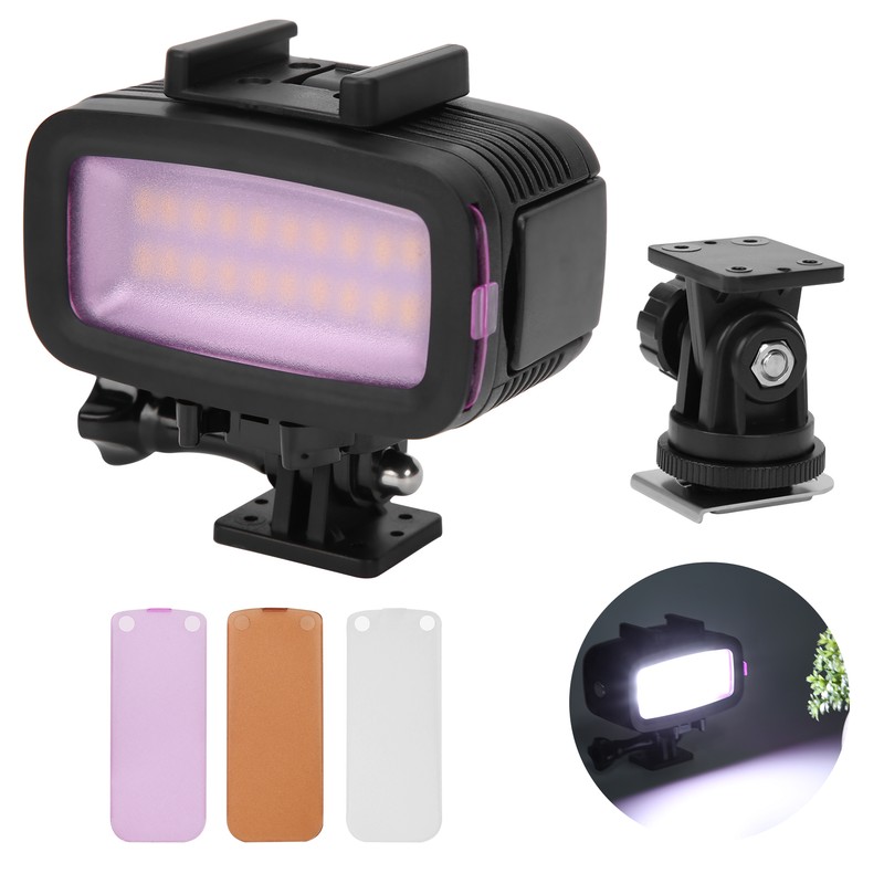40m Underwater Photography Fill Light Waterproof Diving Camera LED Video