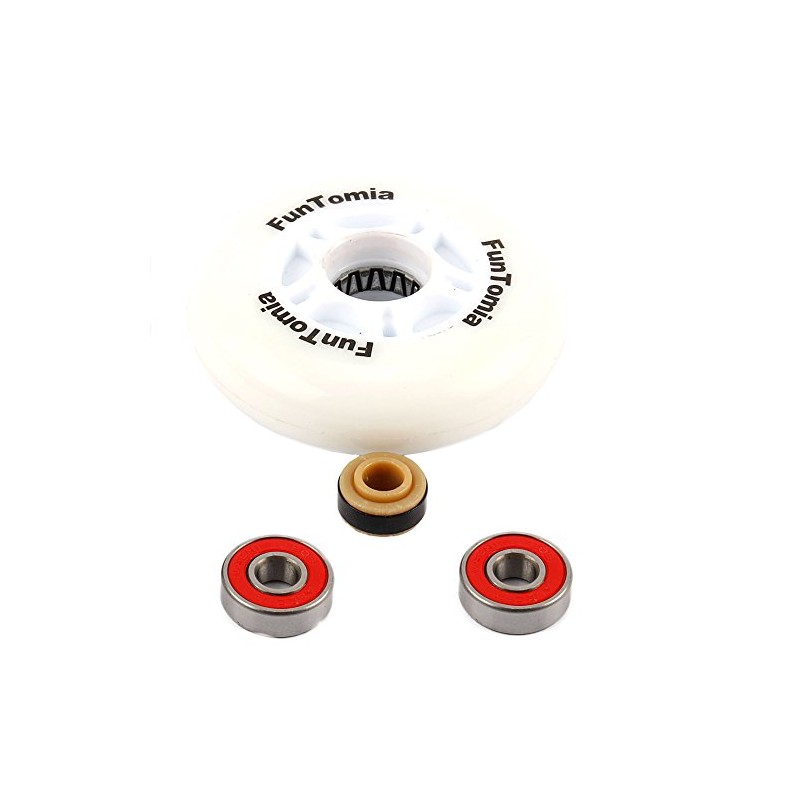 FunTomia 2 x LED Light Wheels for Waveboard with ABEC-9