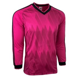 Just 4 Kicks Boy's Goalkeeper Jersey, Elbow Padded Goalie Shirt Campeon Youth Sizes Pink (YM), Medium