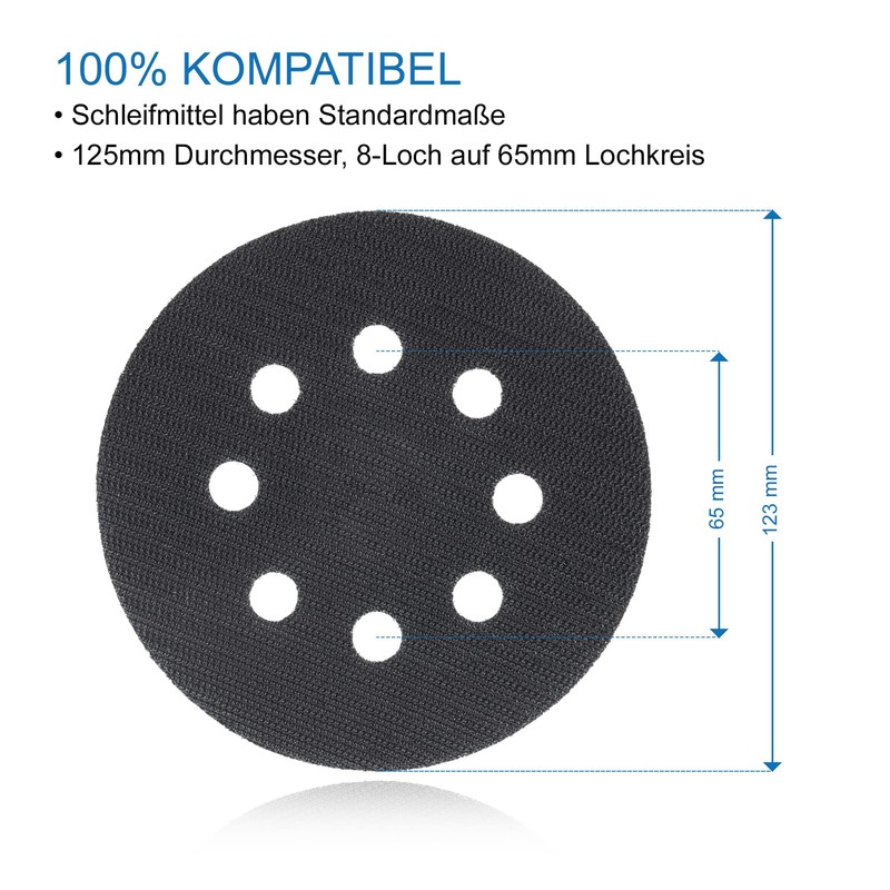 DFS Sanding Disc 125 mm Compatible with Bosch PEX 12