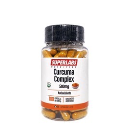 Superlabs Nutrition Cúrcuma con Pimienta Negra y Canela – Cápsulas | 100 piezas de 500 mg - Curcuma Complex